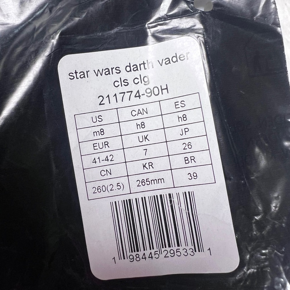 Crocs Star Wars Darth Vader Classic Clog Adult Size M8 Black Red Multi 21177490H - Picture 8 of 9